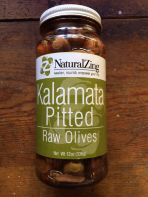 Kalamata Style Olives (Raw, Organic) 12 oz, Pint jar - Natural Zing