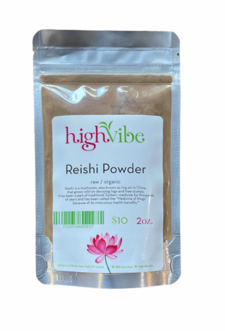 High Vibe Organic Reishi Mushroom Powder for sale at High Vibe NYC