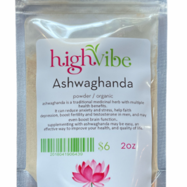 HighVibe- Ashwaghanda Powder / Organic - Bulk 2oz