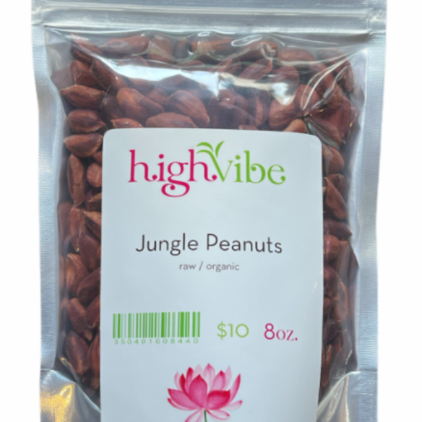 HighVibe- Wild Jungle Peanuts Raw / Organic- Bulk 8oz