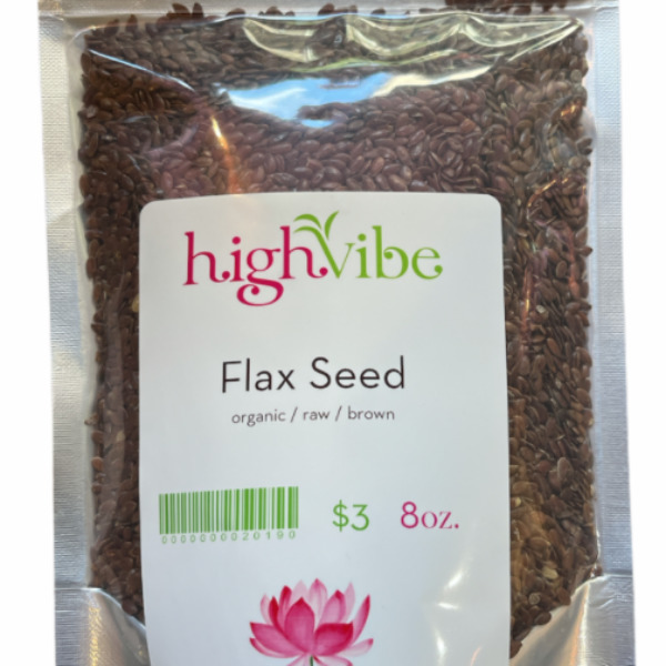 HighVibe- Brown Flax Seeds (raw, organic) - 8 oz