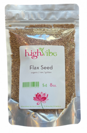 HighVibe- Golden Flax Seeds (raw, organic) - 8 oz