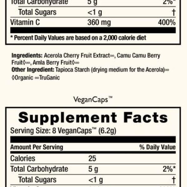 HealthForce Superfoods - Truly Natural Vitamin C, 400 Grams Powder