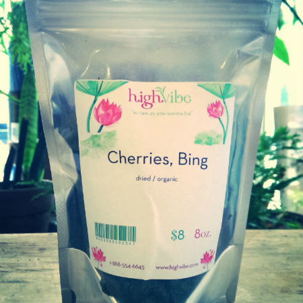 HighVibe- Bing Cherries Dried / Pesticide Free- Bulk 8oz