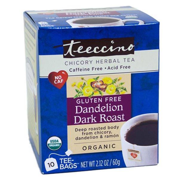 Teeccino Herbal Coffee Dandelion Dark Roast 10 Tee / Tea Bags