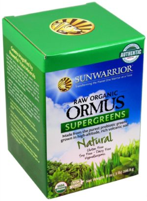 Ormus SuperGreens Natural (raw, vegan) - Sun Warrior - 8 oz