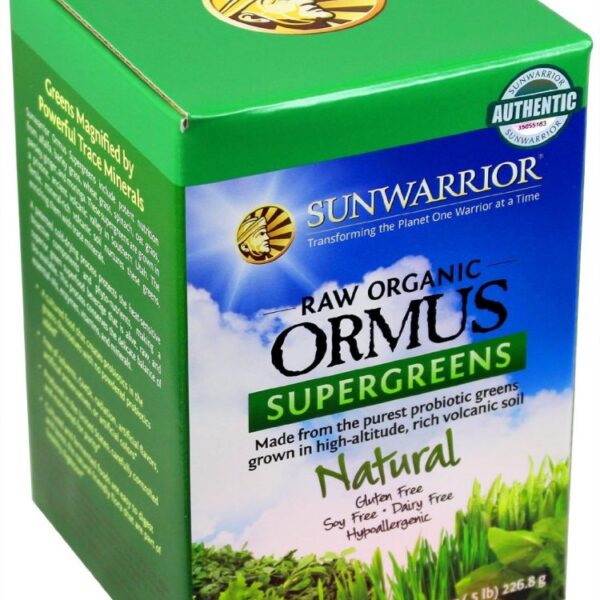 Ormus SuperGreens Natural (raw, vegan) - Sun Warrior - 8 oz