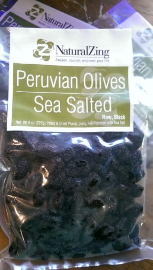 Dried Peruvian Olives, Sea Salted (Raw, Organic) 8 oz - Natural Zing