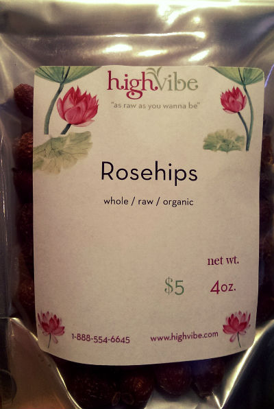 High Vibe Dried Organic Rosehips for sale at High Vibe NYC