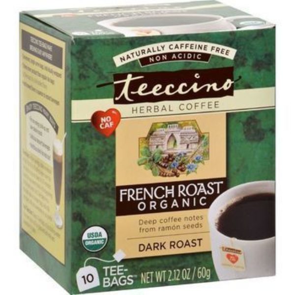 Teeccino Herbal Coffee French Roast Dark Roast 10 Tee / Tea Bags