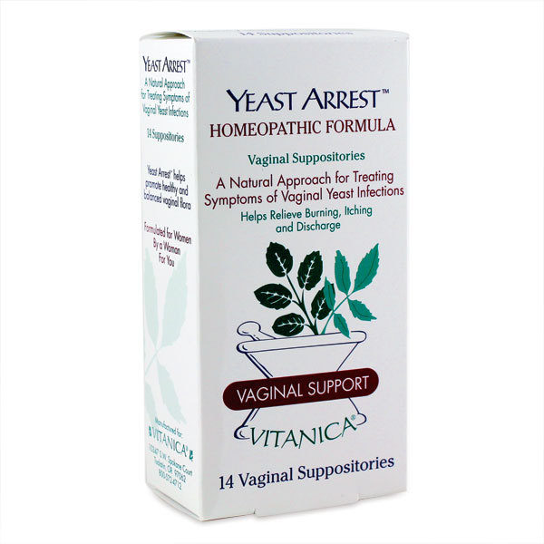 Vitanica- Yeast Arrest Vaginal Suppositories 14 Suppositories