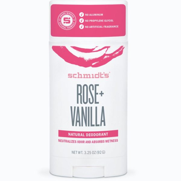Schmidt's Natural Deodorant Stick Rose + Vanilla 2.65 oz