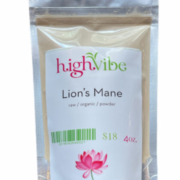 High Vibe Organic Lion's Mane Mushroom Powder 4oz