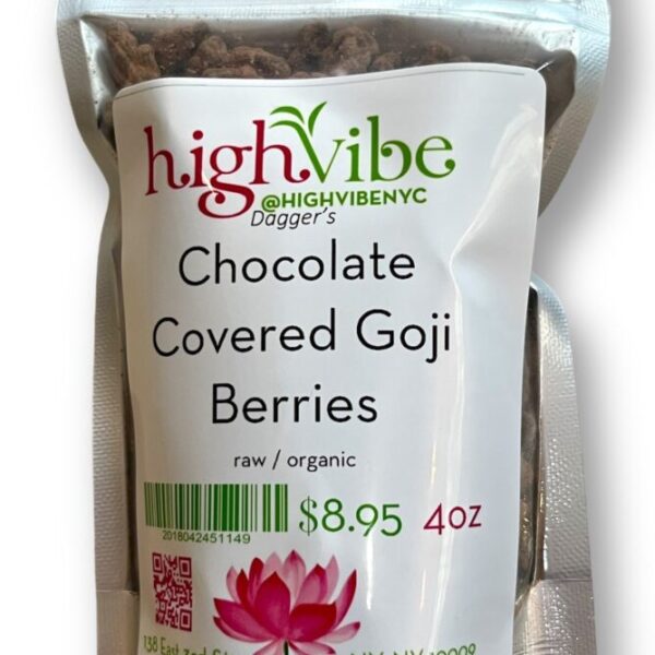 HighVibe- Chocolate Covered Goji Berries organic/raw - 4 oz