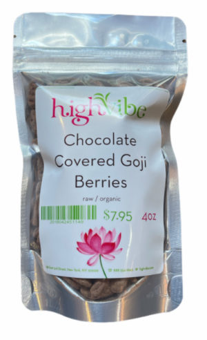 HighVibe- Chocolate Covered Goji Berries organic/raw - 4 oz