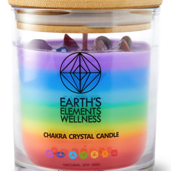 Earth's Elements-  Crystal Candle Chakra