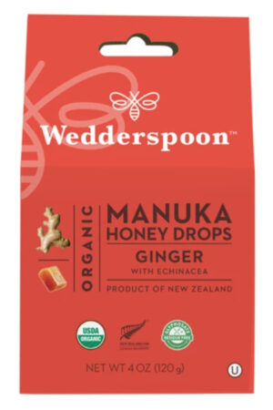 Wedderspoon Organic Manuka Honey Drops - Ginger