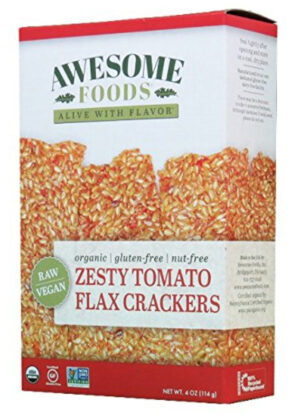 Awesome Foods Zesty Tomato Flax Crackers