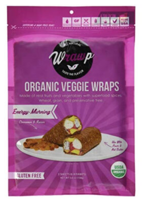 WrawP Organic Veggie Wraps Gluten-Free Paleo Original Energy Morning
