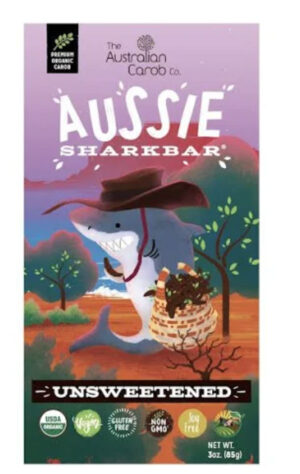 The Australian Carob Co. Aussie Sharkbar Unsweetened Carob Chocolate Bar